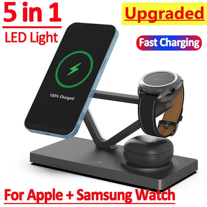 5 In 1 Magnetic 15W Charging Dock Station
